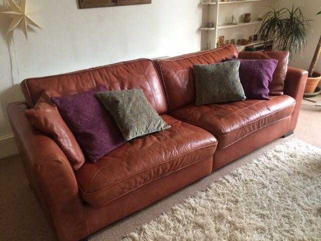 Beautiful comfy leather sofa