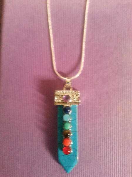 BEAUTIFUL GEMSTONE CHAKRA SWORD NECKLACES