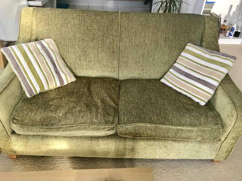Beautiful green 2 seater sofa bed and 3 seater sofa