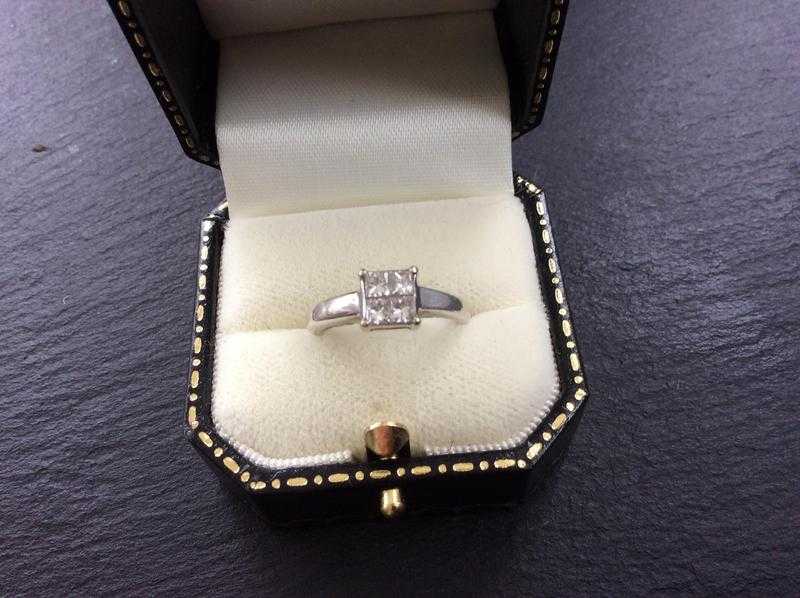 Beautiful Half a Carat Princess Cut  Diamond ring