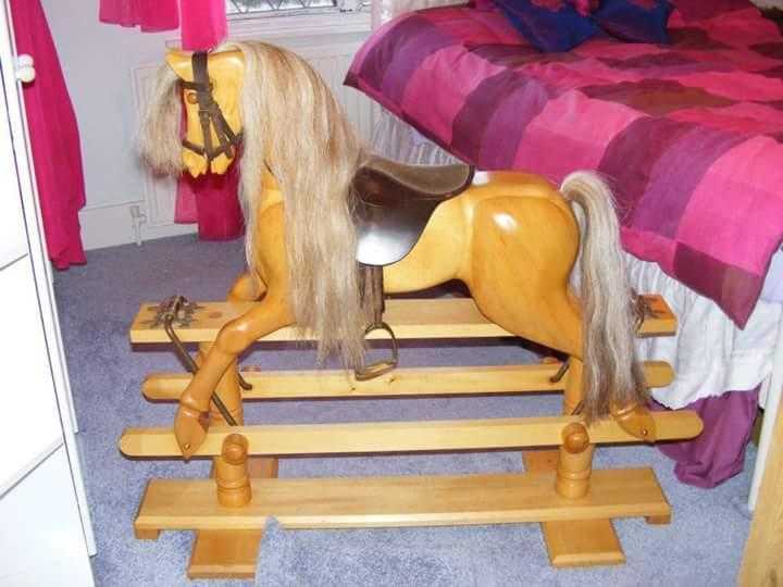 Beautiful hand carved rocking horse