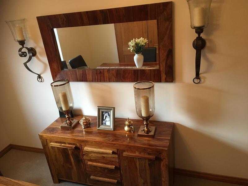 Beautiful Hardwood Sideboard With Mirror