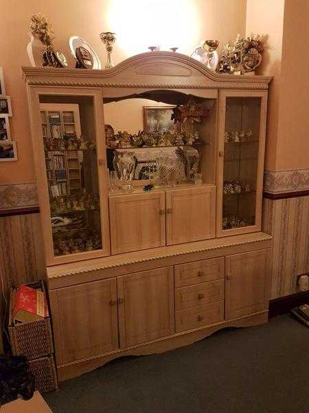 Beautiful limed oak display cabinet