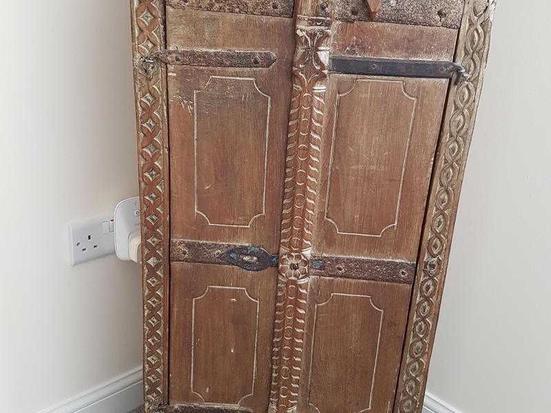 Beautiful old Indian teak hallway cabinet.