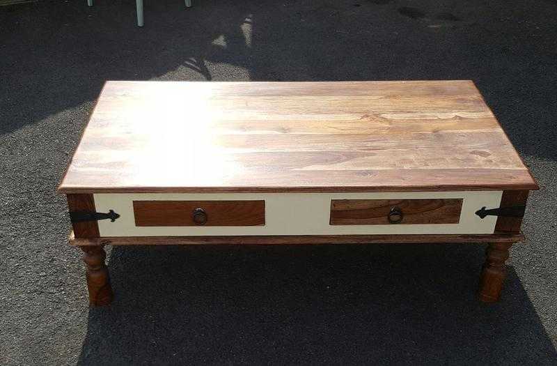 Beautiful real wood restored coffee table