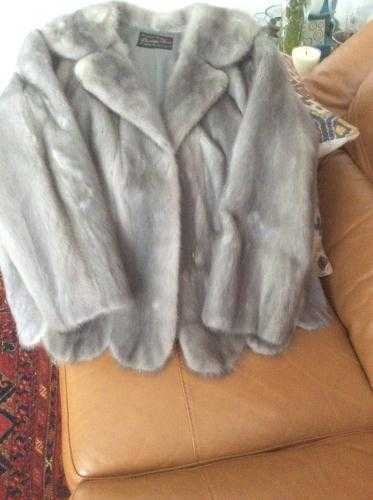 Beautiful silver grey mink jacket