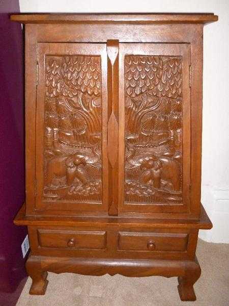 Beautiful Teak Effect Elephant Cabinets