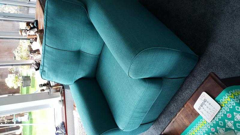 Beautiful Teal Armchair For Sale
