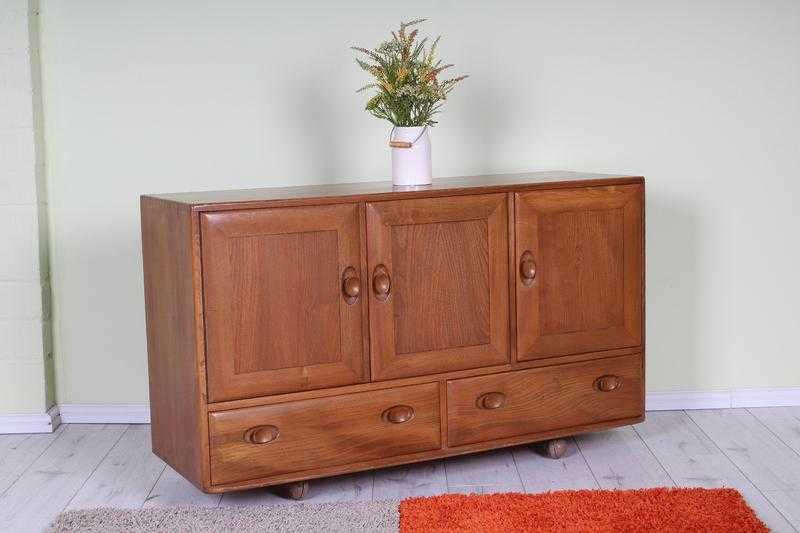 BEAUTIFUL TIMELESS ERCOL SIDEBOARD SOLID ELM MID CENTURY - CAN COURIER