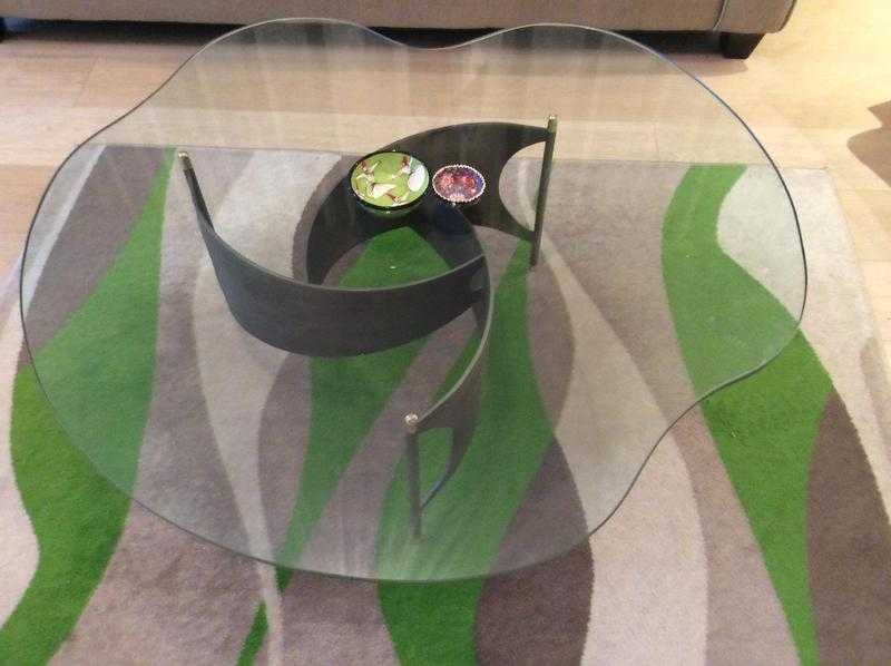 Beautiful unique glass coffee table