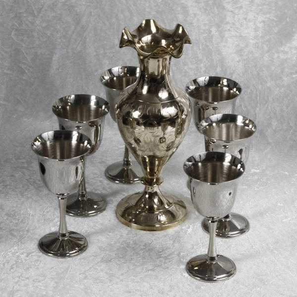 Beautiful Vintage 1920s Religious Communion Set Vase and Chalices at KODE-STORE on EBAY