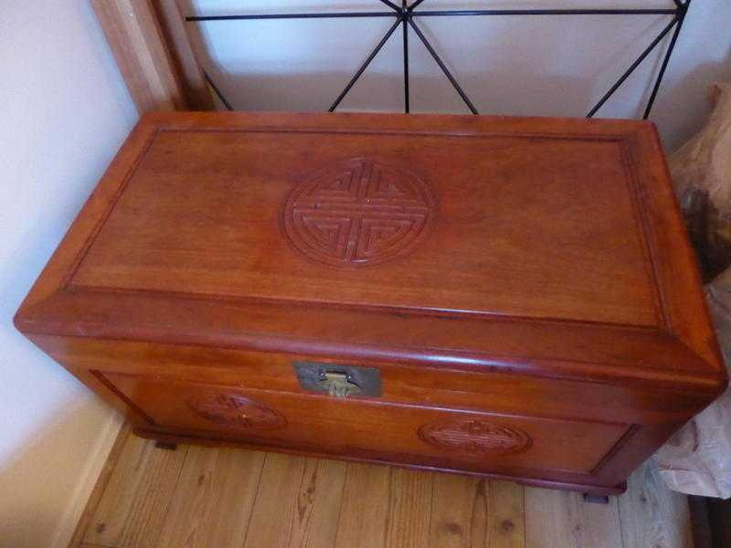 Beautiful vintage oriental rosewood camphor chest