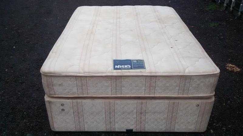 Bed,  Double Divan mattress  bed base with 2 drawers per side,  from Wellington in Somerset