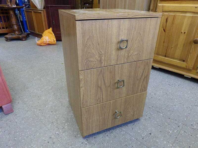 Bedside Table With 3 Drawers At The Recycled Goods Factory