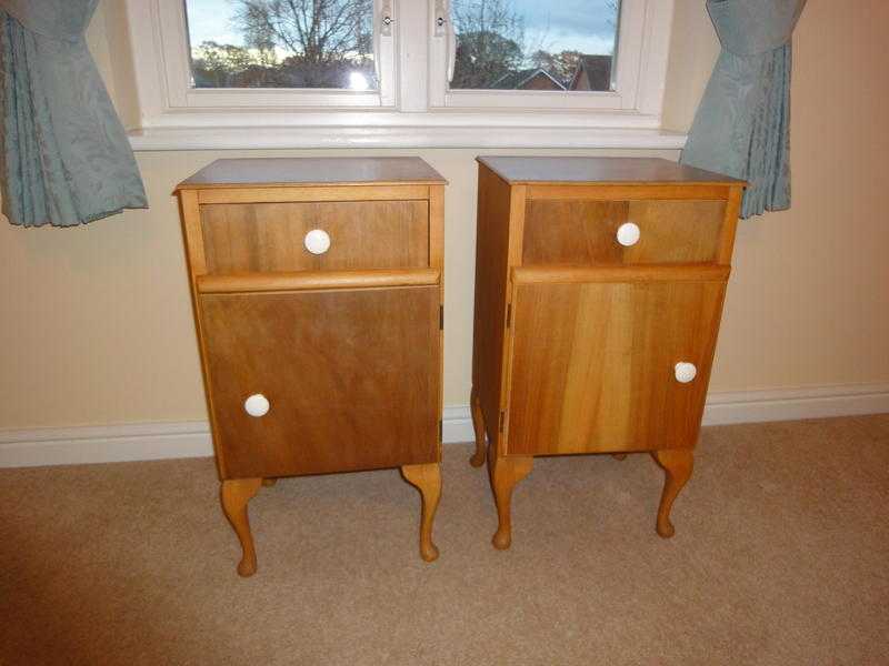 Bedside Tables, matching pair.