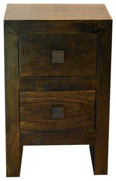 Bedside tables solid mango wood 2 drawer