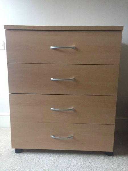 Beech Chest of 4 Drawers