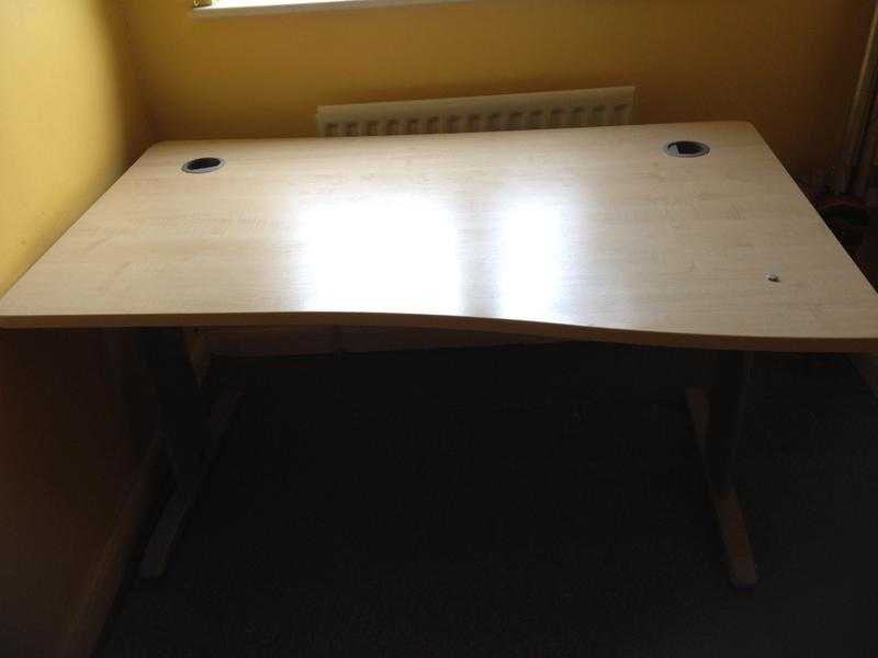 Beech effect wave office desk for sale