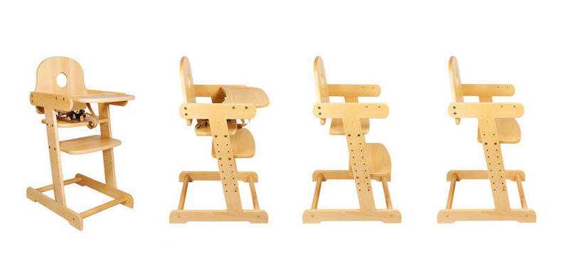 BEECH HIGHT ADJUSTABLE HIGH CHAIR (SIMILAR TO TRIP TRAP)