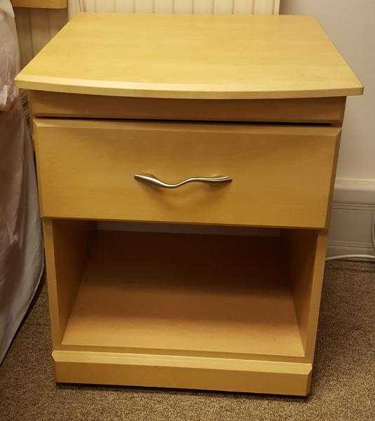 Beech Wave Bedside Table