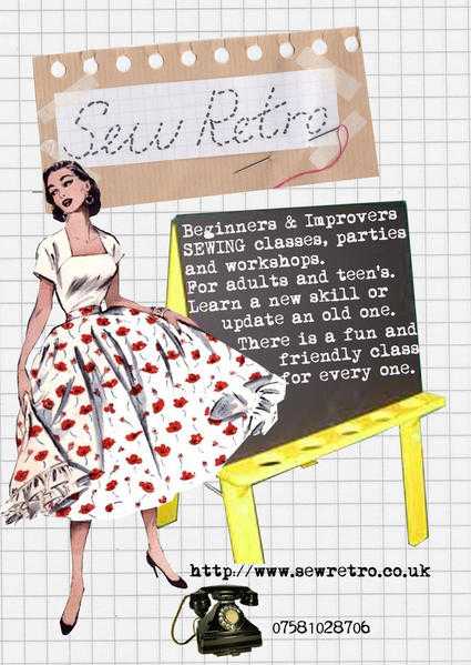 Beginners and Improvers SEWING CLASSES book 4 classes first class free