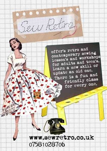 Beginners and Improvers SEWING CLASSES - book four classes First class free