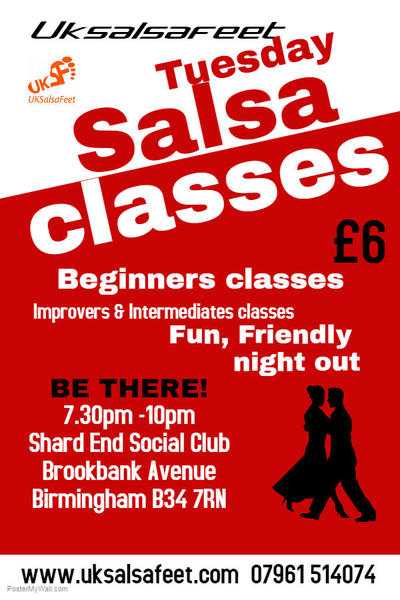 Beginners salsa classes Shard End