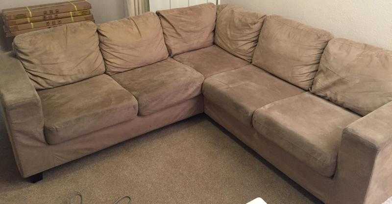 Beige corner sofa