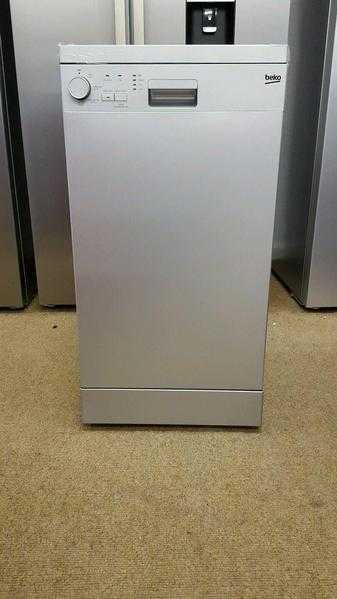 Beko slimline silver dishwasher DFSO4R10S