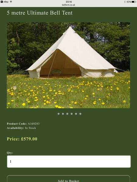 BELL TENT 5M ULTIMATE NEW IN BAG