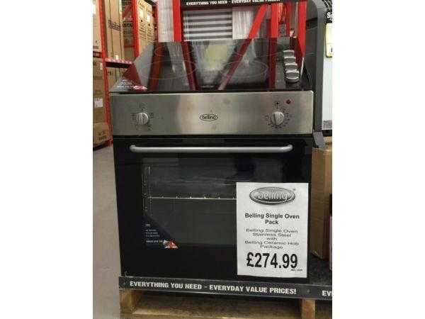 Belling Single oven stainless steel with Ceramic hob for ONLY 274.99