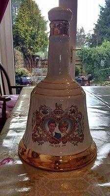 Bells Porcelin Decanter commemorating Royal wedding of Charles amp Diana in 1981  Fantastic condition