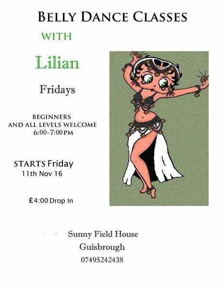 Belly Dance class, beginners and all levels welcome starting Friday 11th November