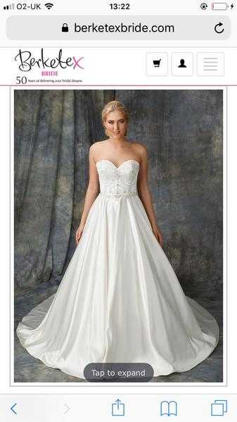 Berketex wedding dress size 16 in ivory, brand new