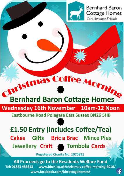 Bernhard Baron Cottage Homes Christmas Coffee Morning