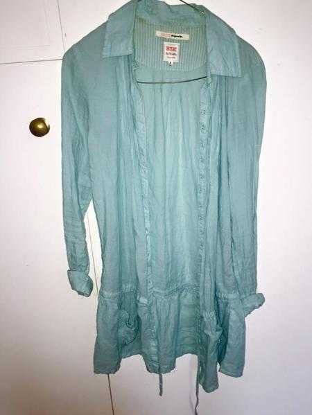 Bershka turquoise shirt dress