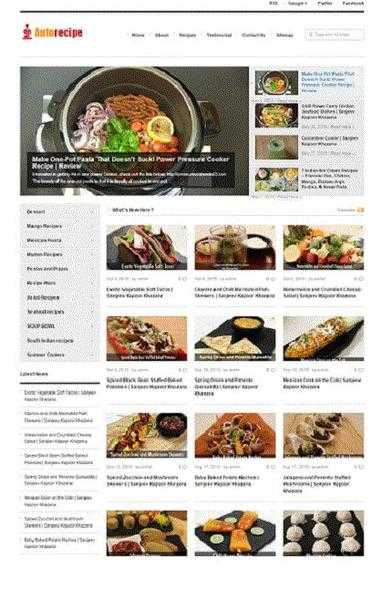 Best Free Recipe website Themes and Templates