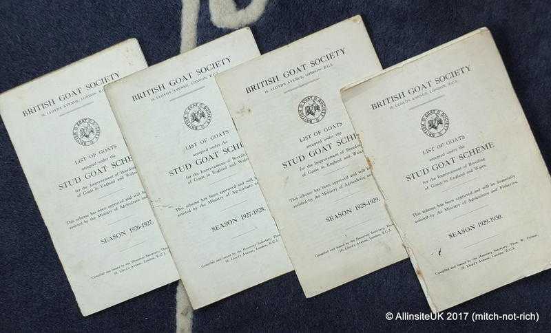 BGS Vintage Stud Goat register scheme booklets 1926 gt 1963