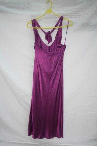 BHS Cerise Satin Halterneck Dress