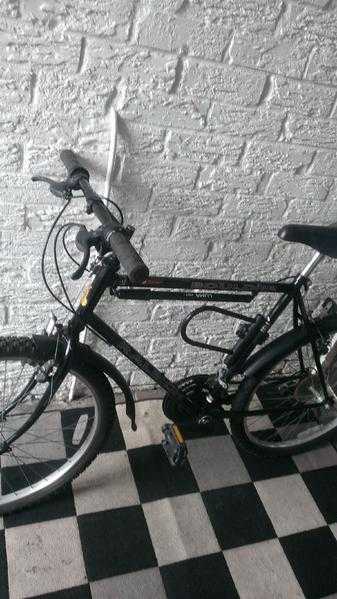 Bicycle,Raleigh boulder Mountain bike,15 Shimano gears,lock and inflator Hardly Used