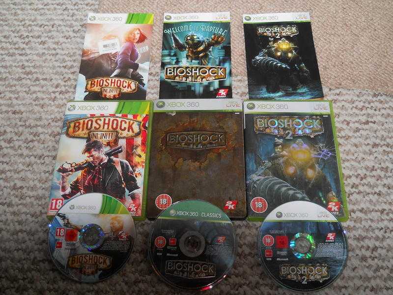 BIOSHOCK COLLECTION ON XBOX360 (1 IS A SPECIAL EDITION ONE)