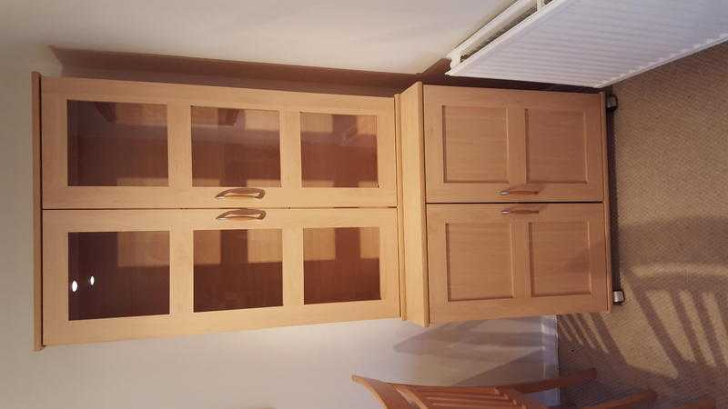 Birch veneer Display Cabinet