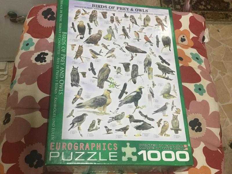 Birds of prey amp owls puzzle 1000 pieces VGC
