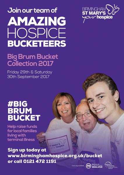 Birmingham St Mary039s Hospice Big Brum Bucket Collection 2017