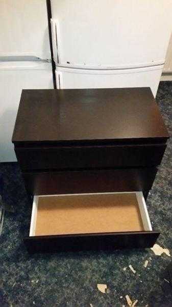 Black 3 Draw chest of Drawers