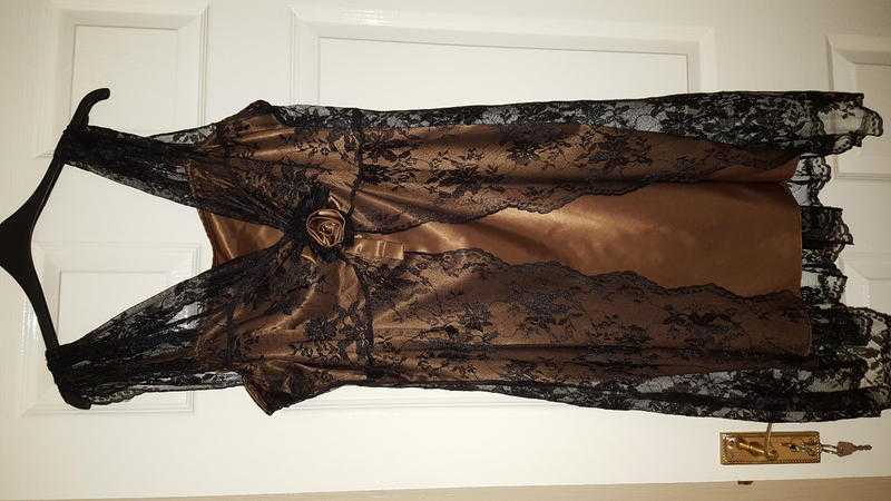 Black amp tan lace  dress