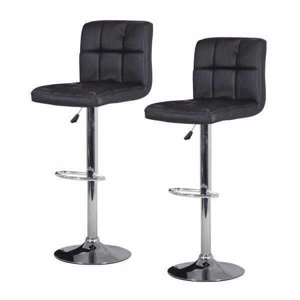 Black and chrome bar stool new