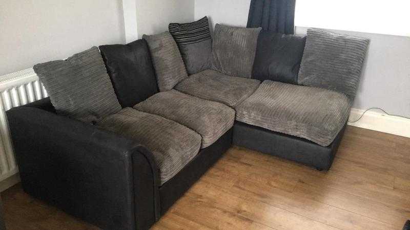 Black and grey sofa