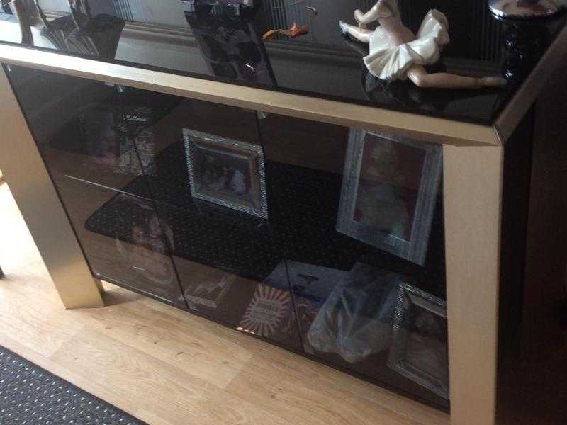 Black and silver sideboard