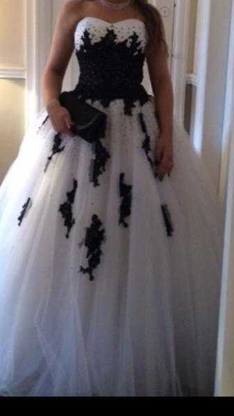 Black and white prom dress